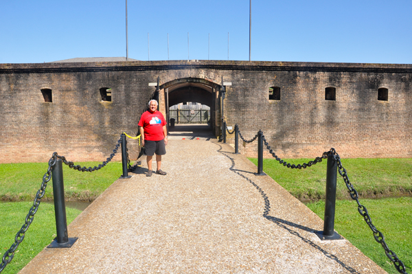 Lee at Fort Gaines entrance